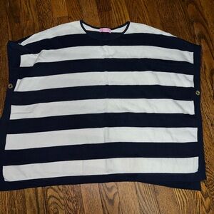 Lilly Pulitzer Hayley Striped Sweater Poncho